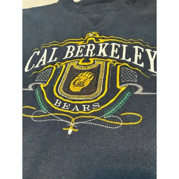 University of California Berkeley Vintage Crewneck Sweatshirt Embroidered 90's - Picture 3 of 7